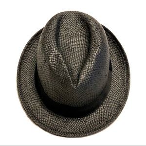 Men’s Black Paper straw Fedora Hat